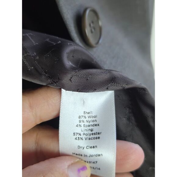 Talbots Women Dark Grey "Heritage" Wool Blend Straight Leg Trouser Pants size18W - Picture 7 of 8